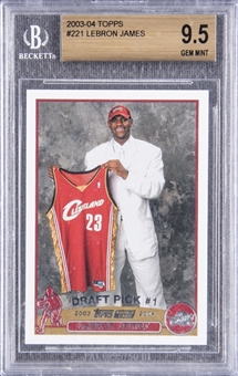 2003-04 Topps #221 LeBron James Rookie Card – BGS GEM MINT 9.5